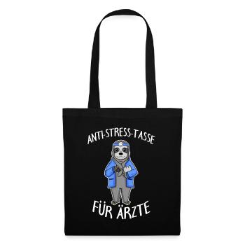 Anti Stress Tasse für Tierärzte - Stoffbeutel - Schwarz - Vorne