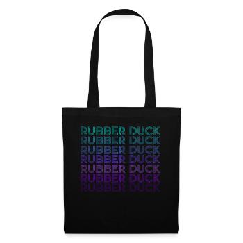 Gummi-Ente Retro - Stoffbeutel - Schwarz - Vorne