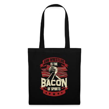 Armwrestling Bacon Armwrestler Gift - Tote Bag - black - Front
