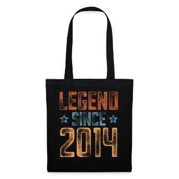 2014 Naissance Année de naissance Anniversaire - Sac en tissu - noir - Devant