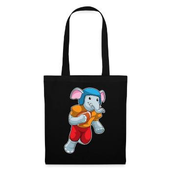 Elephant American Football Sport - Tote Bag - black - Front