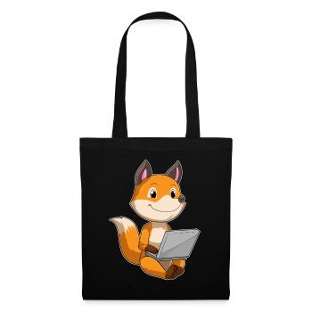 Fox Laptop - Tote Bag - black - Front