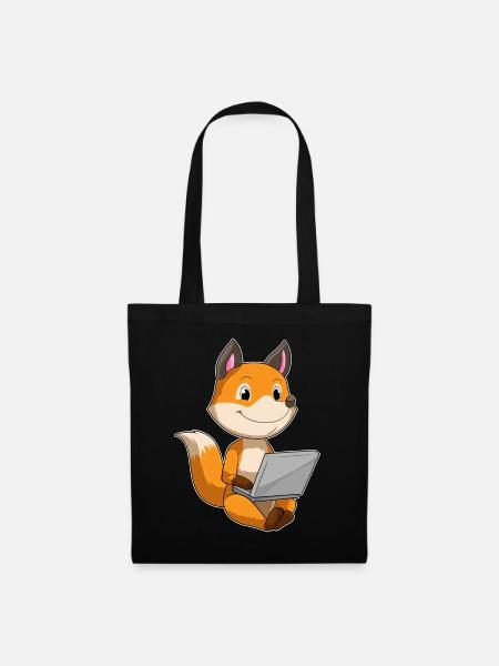 Fuchs Laptop - Stoffbeutel - Schwarz
