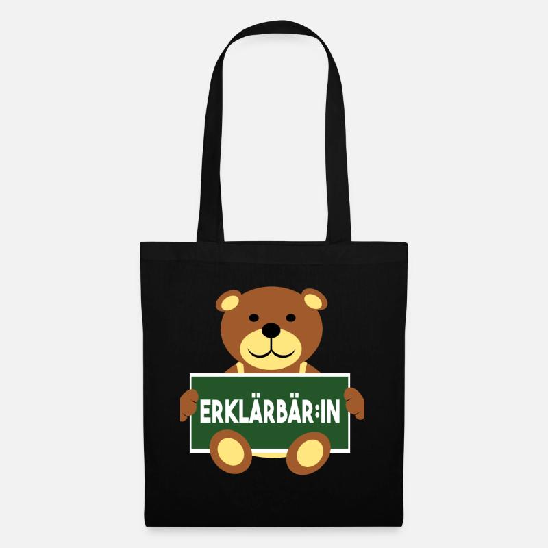 Erklärbär Erklärbär:in - Stoffbeutel - Schwarz