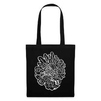 Quetzalcoatl Roses Ancient Aztec Serpent Maya - Tote Bag - black - Front