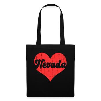 America Citizen US State Flag Heart Love Nevada - Tote Bag - black - Front