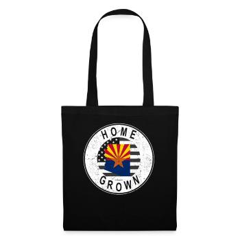 Carte terrestre Amérique Drapeau américain Arizona cultivé à la maison - Sac en tissu - noir - Devant