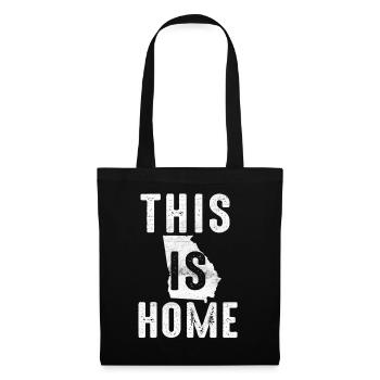 Carte Amérique État américain Drapeau Cette maison Géorgie - Sac en tissu - noir - Devant