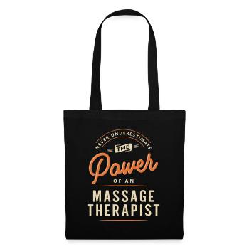 Massagetherapeut Lustige Berufsbezeichnung Beruf - Stoffbeutel - Schwarz - Vorne