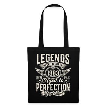 Né en 1983 Legends Cadeau d’anniversaire - Sac en tissu - noir - Devant