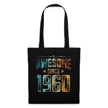 1960 Naissance Anniversaire Année de naissance - Sac en tissu - noir - Devant