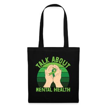 Talk About Mental Health - Tote Bag - black - Front