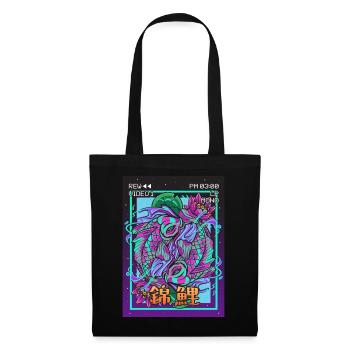 Koi Fish Carp Vaporwave Aesthetic Retro VCR - Tote Bag - black - Front