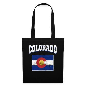 US America State Flag Land Map Colorado - Tote Bag - black - Front