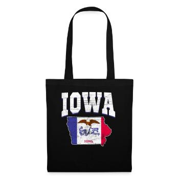 US America State Flag Land Map Iowa - Tote Bag - black - Front