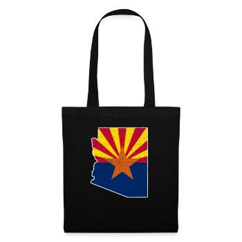 Carte terrestre Amérique État américain En détresse Arizona - Sac en tissu - noir - Devant