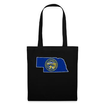 Carte terrestre Amérique État américain En détresse Nebraska - Sac en tissu - noir - Devant