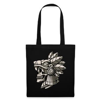 Quetzalcoatl Aztec Skull Maya Ancient Inca Toltek - Tote Bag - black - Front