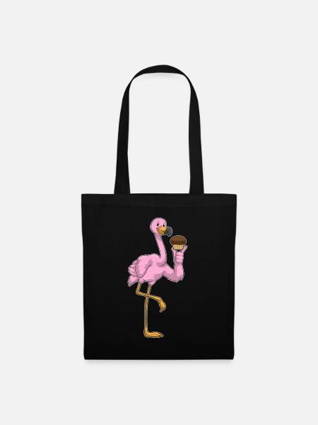 Flamingo Muffin - Stoffbeutel - Schwarz