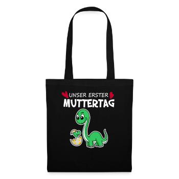 Muttertag - erster Muttertag Geschenk - Stoffbeutel - Schwarz - Vorne