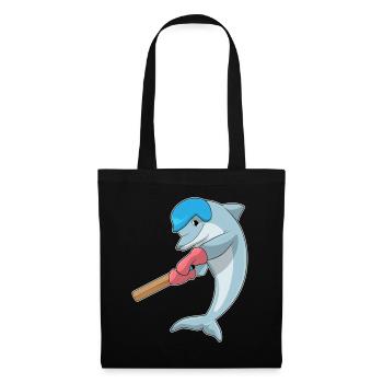 Dolphin Cricket Cricket Bat - Tote Bag - black - Front