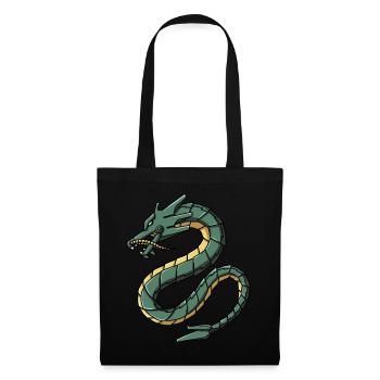 Cyborg Japanese Dragon Cyber Punk Cyber Aesthetic - Tote Bag - black - Front