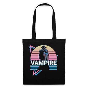 Vampire Halloween Bloodsucker Retro Cadeau - Sac en tissu - noir - Devant