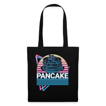 Pfannkuchen Retro Geschenk - Stoffbeutel - Schwarz - Vorne