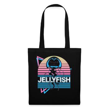 Cadeau rétro méduse - Sac en tissu - noir - Devant