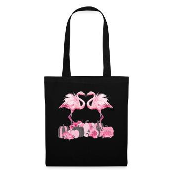 Autumn Flamingo Thanksgiving Pumpkin - Tote Bag - black - Front