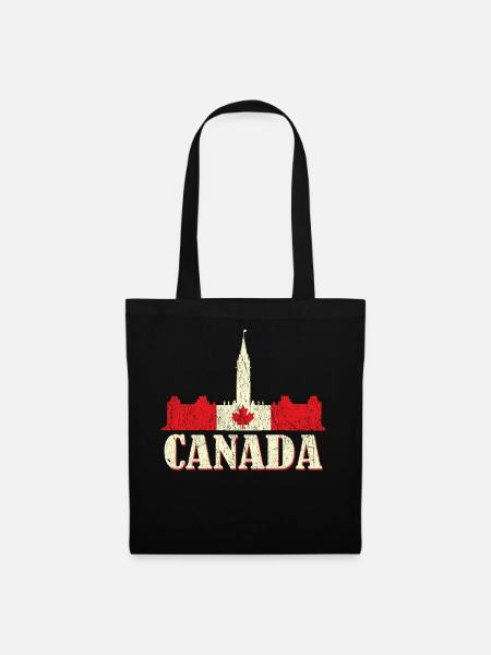 Canada Parliament Hill Proud Canadian Canada Day - Stoffbeutel - Schwarz