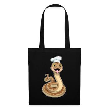 Snake Chef Chef Hat Cooking - Tote Bag - black - Front