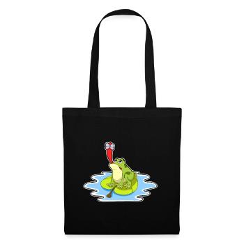 Lustiger Frosch  - Stoffbeutel - Schwarz - Vorne