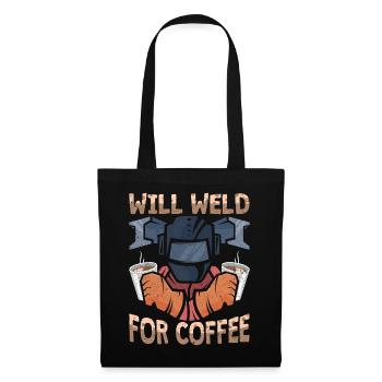 Lustiger Schweißer Kaffee Schweißer Geschenk - Stoffbeutel - Schwarz - Vorne