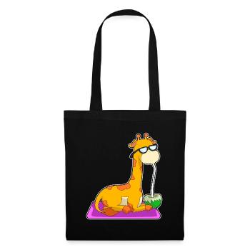 Giraffe Kokosnuss - Stoffbeutel - Schwarz - Vorne