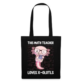 Lustiges Mathe-Axolotl-Geschenk - Stoffbeutel - Schwarz - Vorne