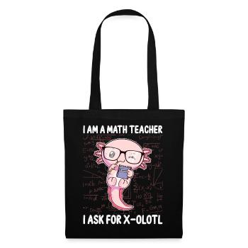 Funny Mathematics Kawaii Axolotl Mathematics Gesch - Tote Bag - black - Front