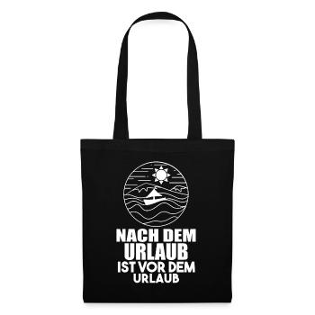 Strandraub Urlaub Reise Strand Urlaubsziel - Stoffbeutel - Schwarz - Vorne