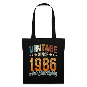 1986 Year of birth Birthday Year of construction Vintage - Tote Bag - black - Front