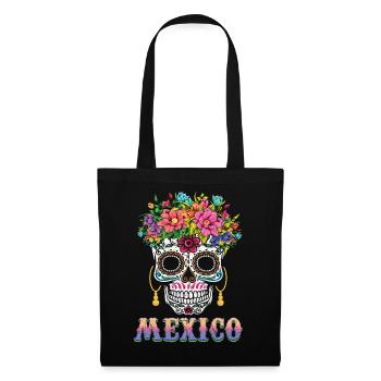Mexico Halloween Muertos Day Of Dead Sugar Bone - Tote Bag - black - Front