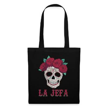 Jefa Rose Sugar Muertos Day Dead Halloween - Tote Bag - black - Front
