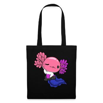 Genderfluid Pride Genderfluid Flag Kawaii Axolot - Tote Bag - black - Front
