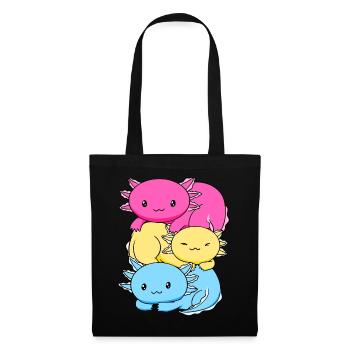 Pansexual Pride Pansexual Flag Kawaii Axolo - Tote Bag - black - Front