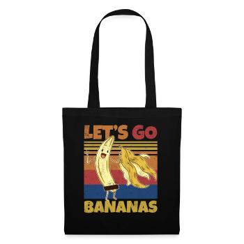 Retro Let’s Bananas Drôle de banane dépouillée - Sac en tissu - noir - Devant