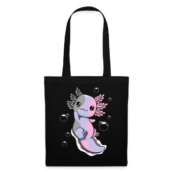 Cupiosexuelle Flagge Axolotl Haufen Kawaii - Stoffbeutel - Schwarz - Vorne