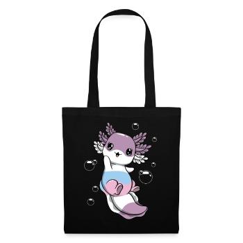 Drapeau intersexe Axolotl Bunch Kawaii - Sac en tissu - noir - Devant
