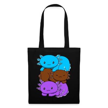 Androsexuelle Flag Axolotl Heap Kawaii - Tote Bag - black - Front