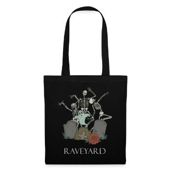 Drôle de squelette Raving Rave Heavy Metal Goth - Sac en tissu - noir - Devant
