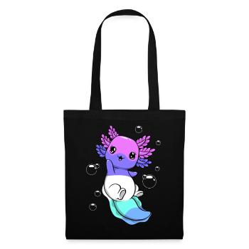 Drapeau spectrosexuel Axolotl Pile Kawaii - Sac en tissu - noir - Devant