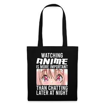 Anime Fille Manga - Sac en tissu - noir - Devant